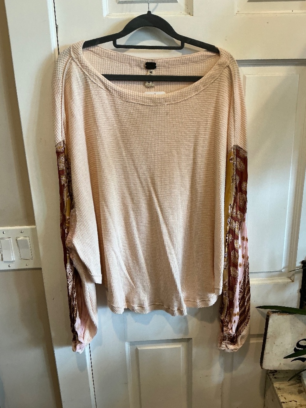 Free People creamy peach boho top brand new with tags!  Size medium
